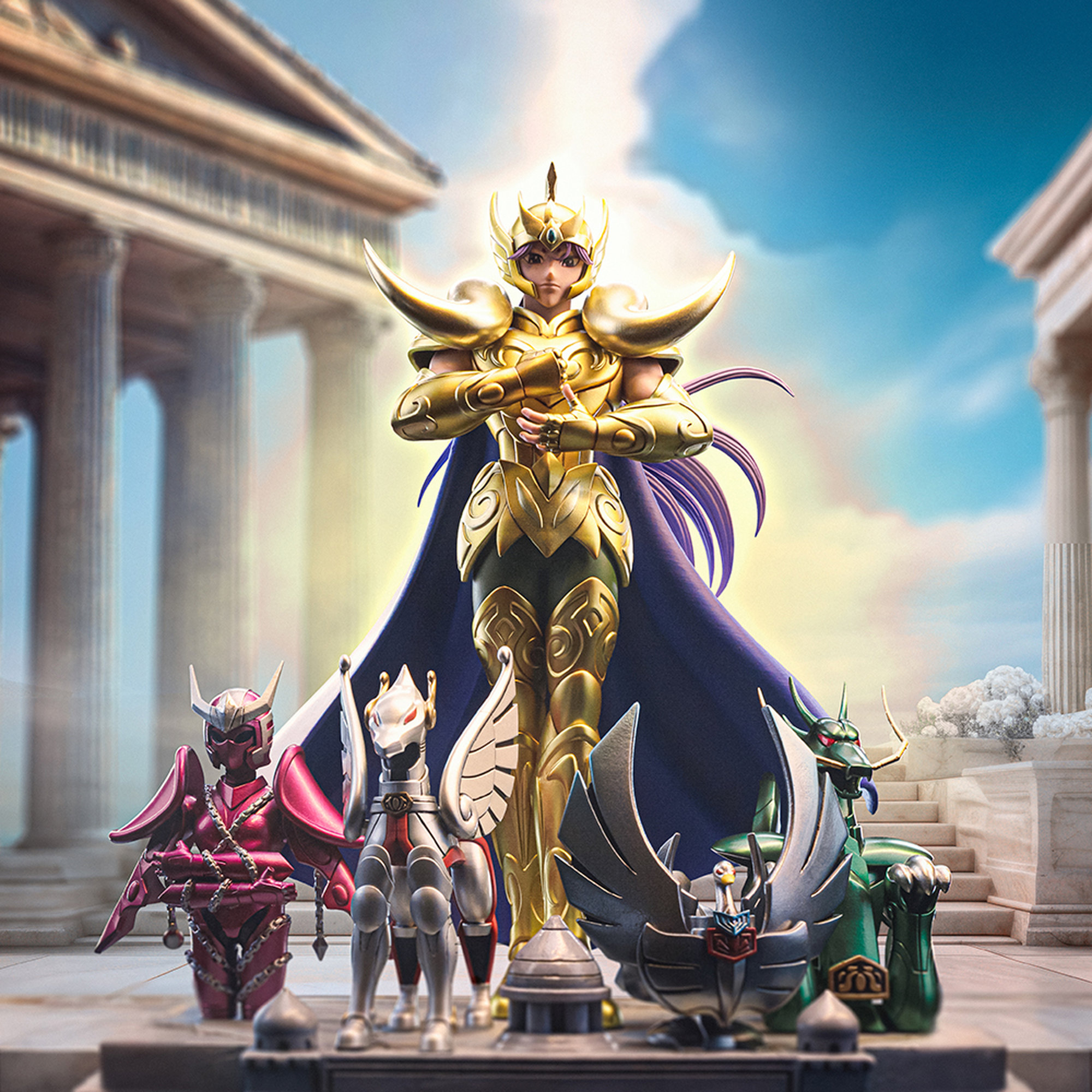 Soška Iron Studios Saint Seiya- Aries Mu Deluxe Art Scale 1/10 27 cm