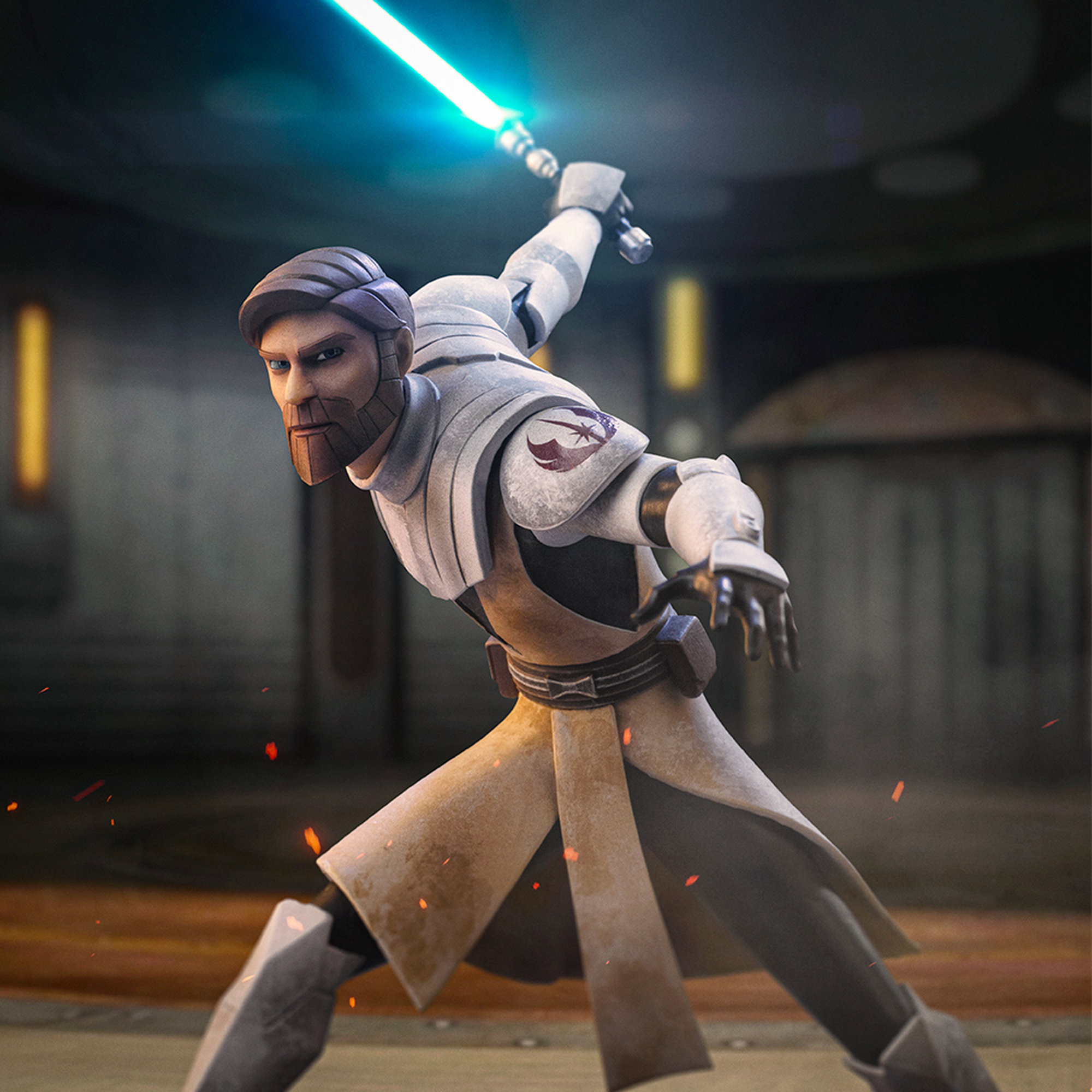 Soška Iron Studios Star Wars: Clone Wars - Obi-Wan Kenobi Art Scale 1/10