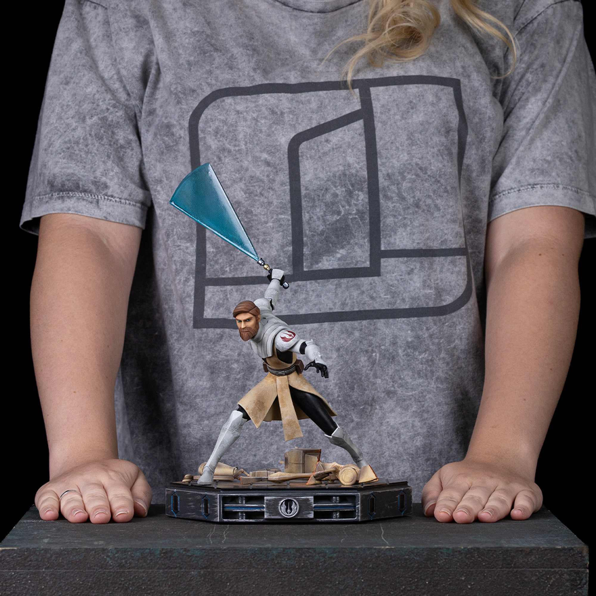 Soška Iron Studios Star Wars: Clone Wars - Obi-Wan Kenobi Art Scale 1/10