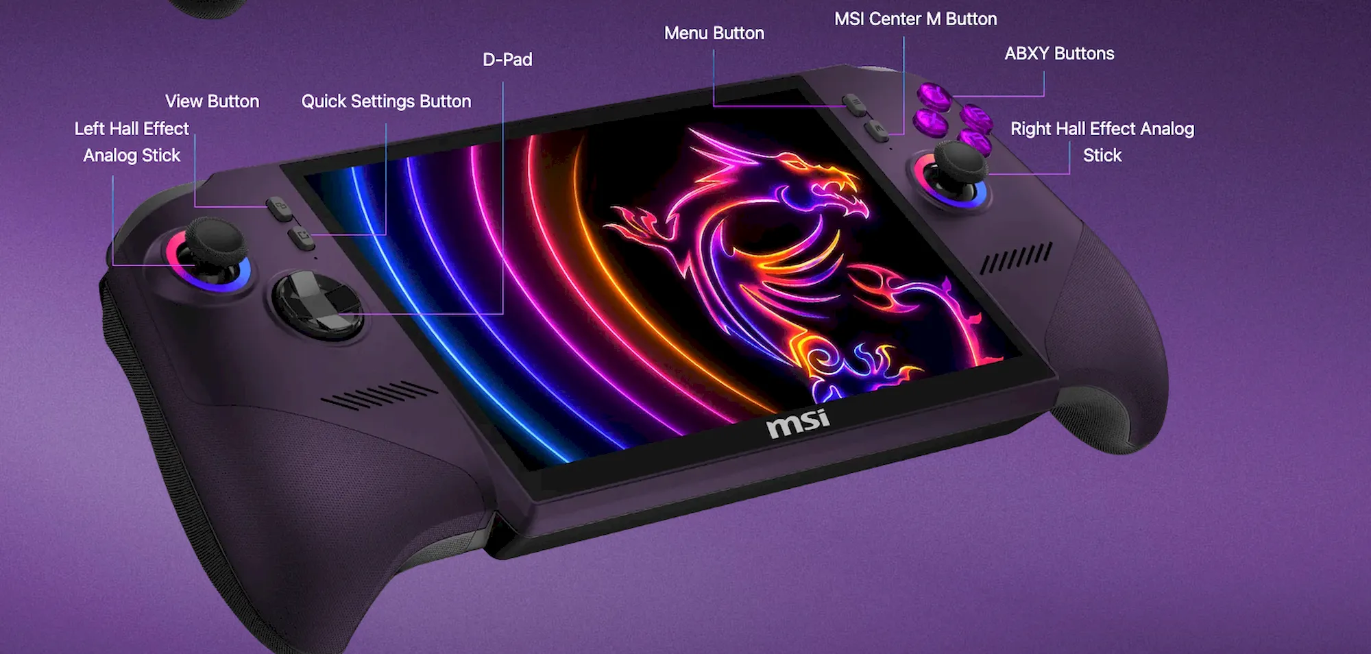 MSI Claw 8 EX AI+ CG3EM Launch Pack (9S7-1T9112-050) fialový