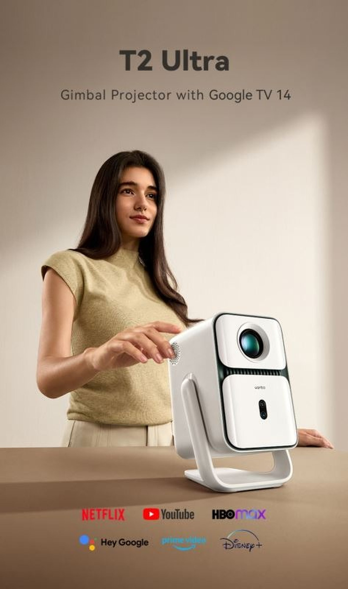 Wanbo T2 Ultra inteligentný projektor biely