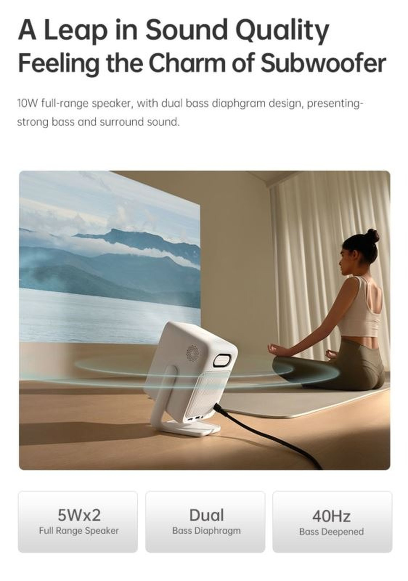 Wanbo T2 Ultra inteligentný projektor biely