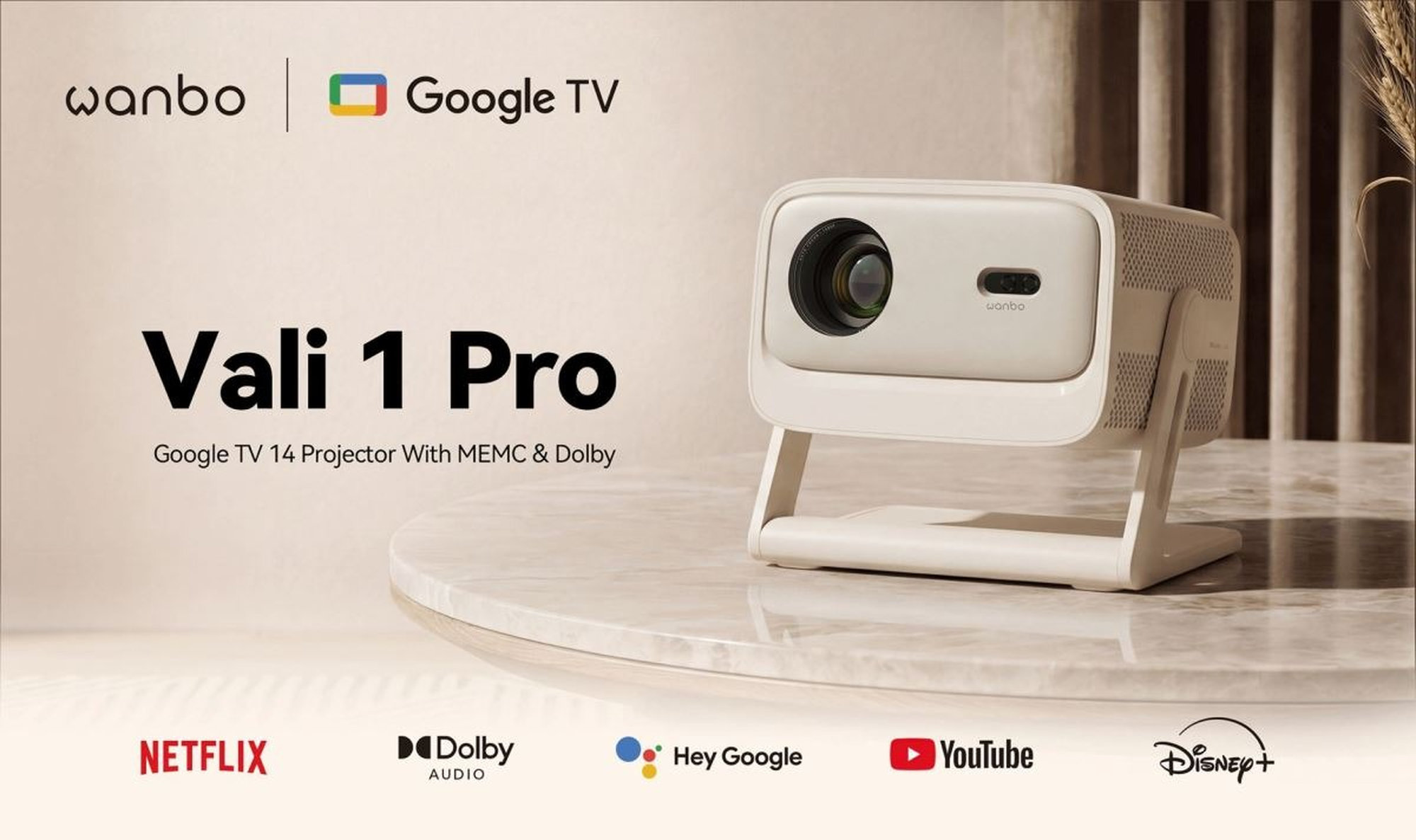 Wanbo Vali 1 Pro smart projektor biely