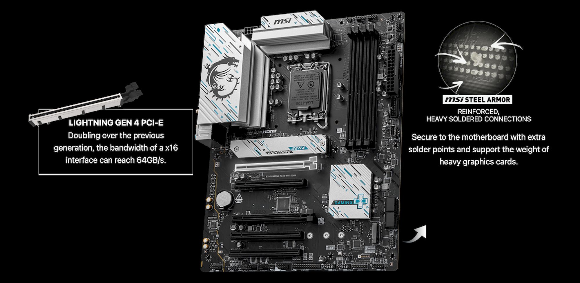 MSI B760 GAMING PLUS WIFI DDR4