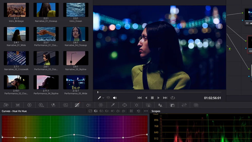 Barevné korekce videa v DaVinci Resolve Studio