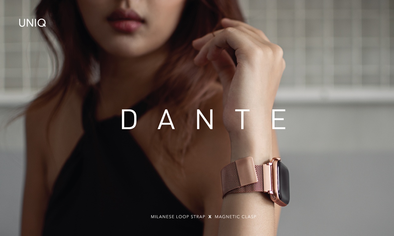 Uniq Dante Milanese Mesh Steel Strap for Apple watch 42/44/45mm - Starlight dante 1