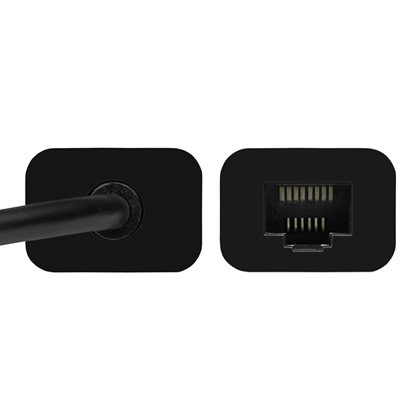 AXAGON ADE-SRC – detail RJ-45 portu a USB-C kabelu