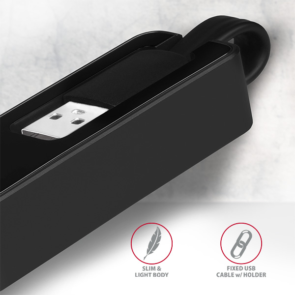 AXAGON ADE-XR – vyklopený USB konektor s poutkem na kabel