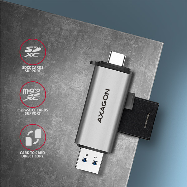 Podpora karet SDXC a microSDXC s funkcí přímého kopírování mezi kartami