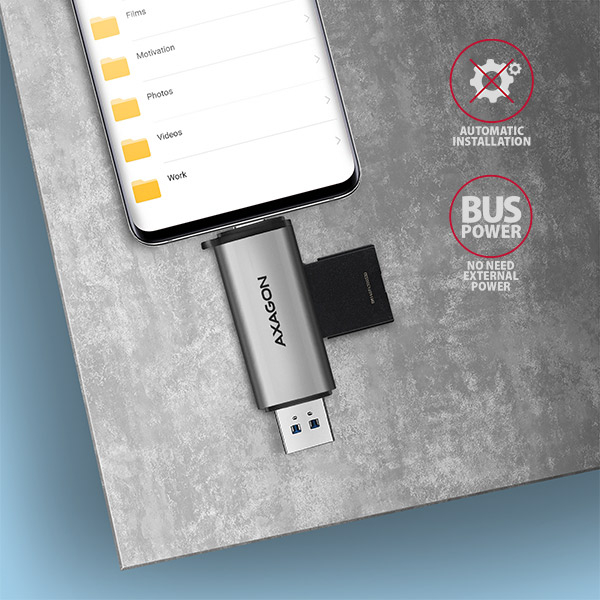 Automatická instalace bez ovladačů a napájení přímo z USB portu
