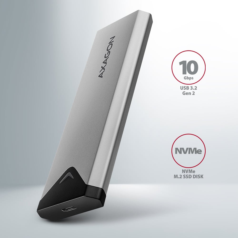 AXAGON EEM2-UG2 – USB-C box pro M.2 NVMe SSD disky