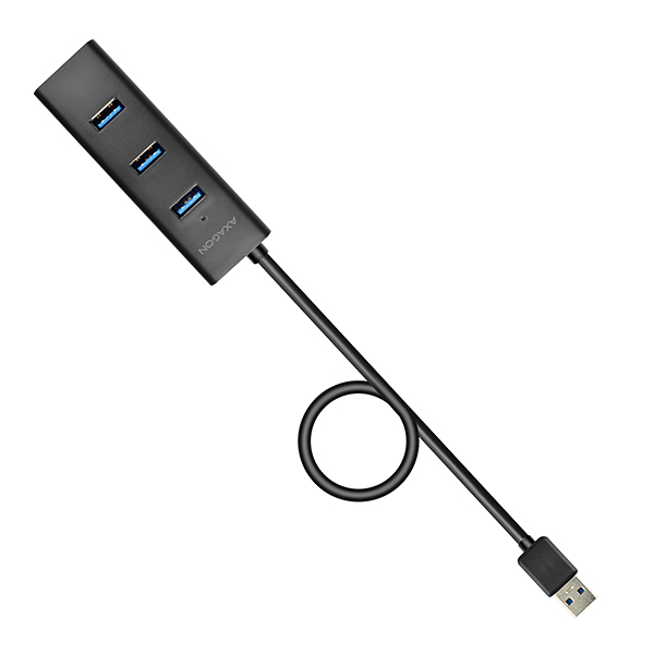 AXAGON HUE-S2BL – hub se 120cm dlouhým kabelem
