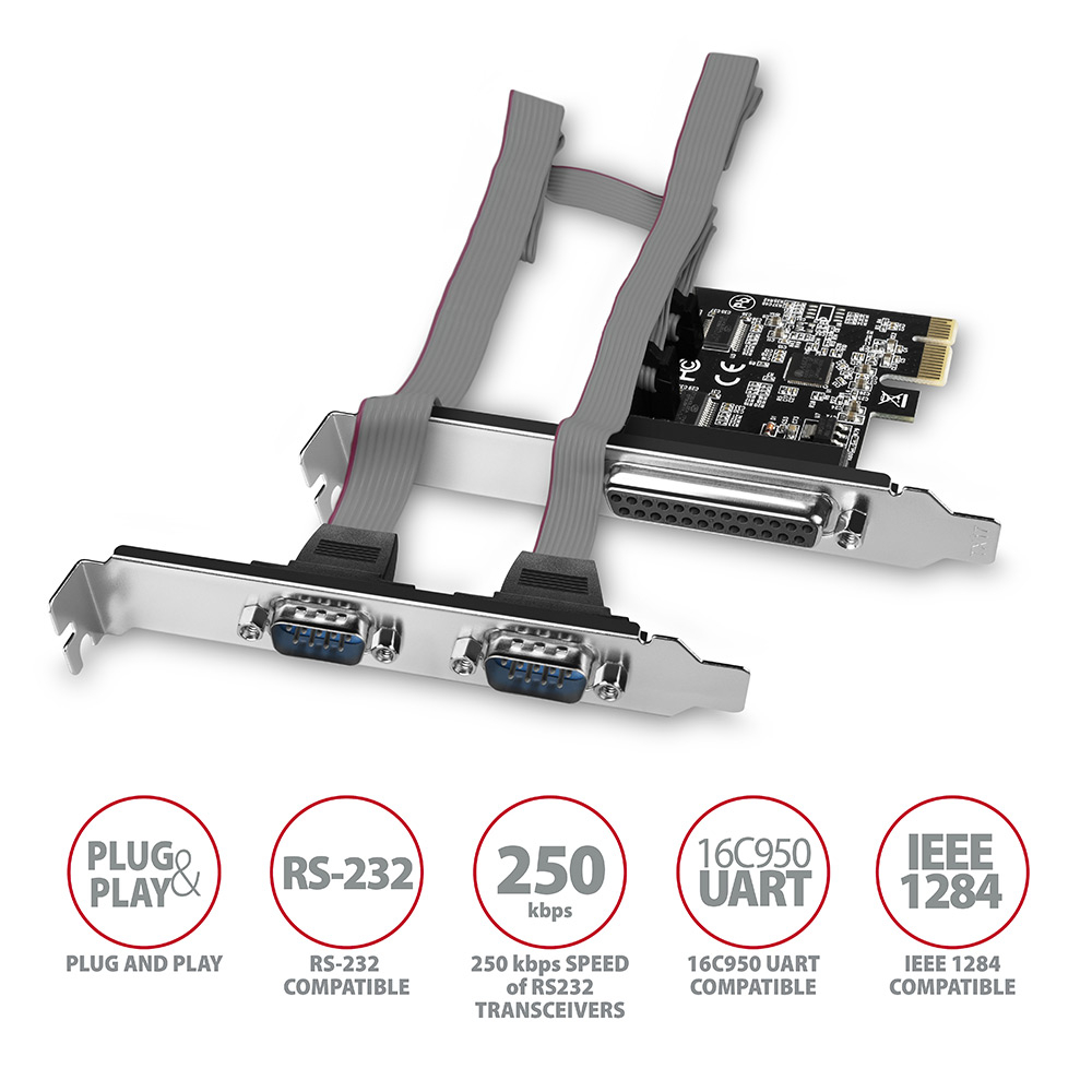AXAGON PCEA-PSN – PCIe karta s plochým kabelem k portům