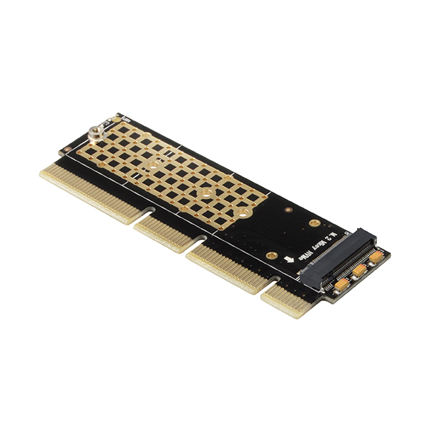 AXAGON PCEM2-1U – pohled na zlacené kontakty PCIe x16