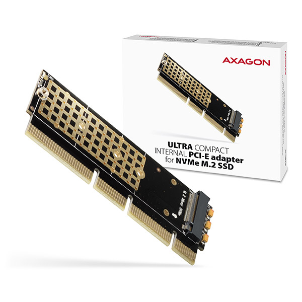 AXAGON PCEM2-1U – ultra kompaktní PCIe adaptér pro NVMe M.2 SSD