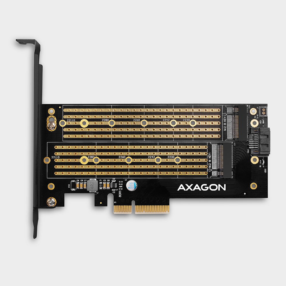 AXAGON PCEM2-D – celkový pohled na PCIe kartu