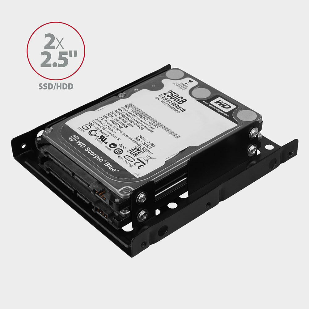 AXAGON RHD-225 se dvěma osazenými 2.5" disky