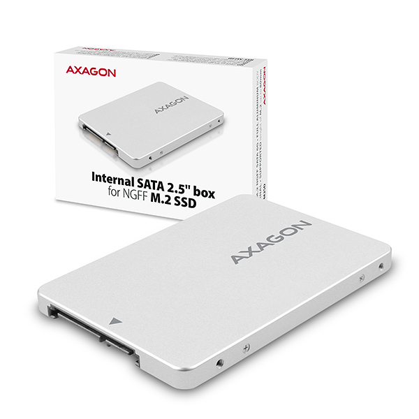 Balení AXAGON RSS-M2SD s příslušenstvím