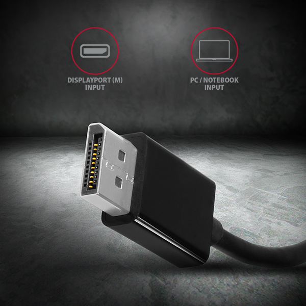 DisplayPort konektor adaptéru RVD-VGN pro připojení k PC a notebooku