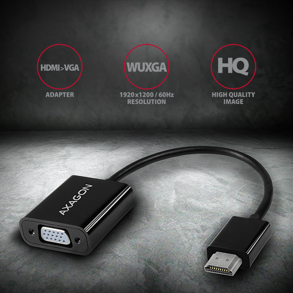 AXAGON RVH-VGN – HDMI na VGA adaptér s podporou WUXGA rozlišení